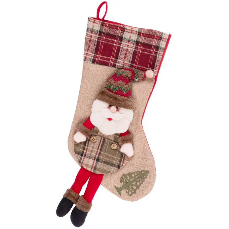 Vianočná dekorácia Ponožka Santa, 50 cm