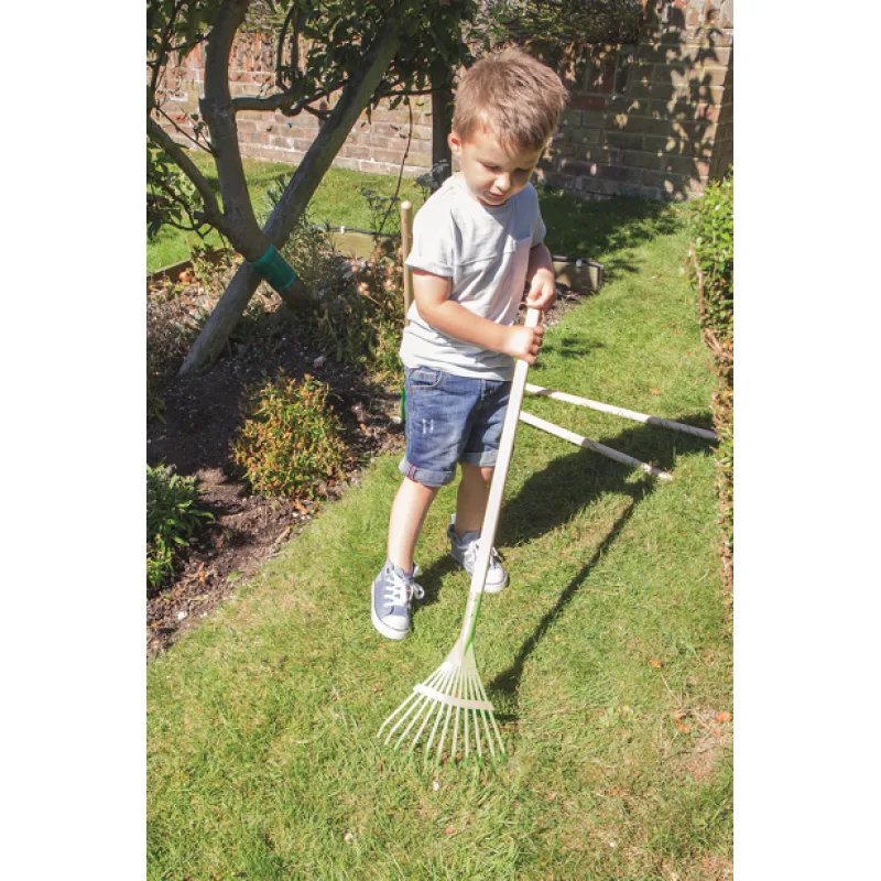 Bigjigs Toys Záhradné hrable na lístie zelené