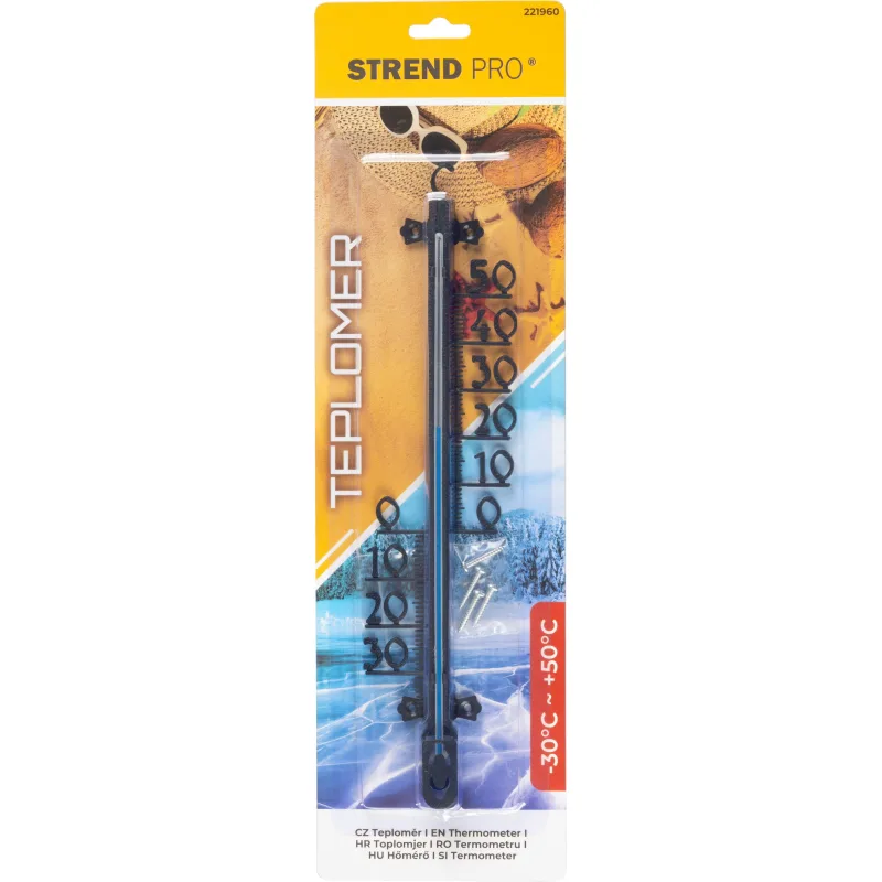Vonkajší teplomer Strend Pro TMS-154 Decora, plastový, čierny