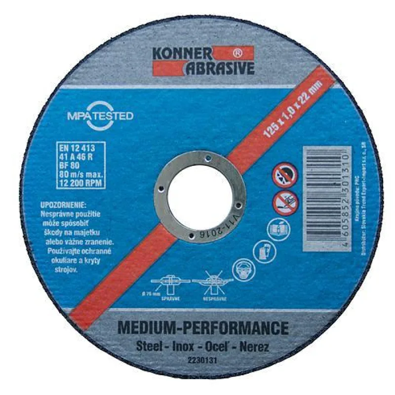Rezný kotúč na kov KONNER D603 150x1,6x22 mm