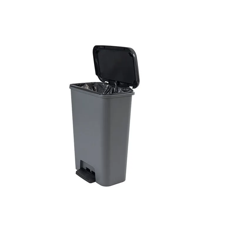 Kôš na odpadky Curver COMPATTA BIN 50L, čierny/sivý