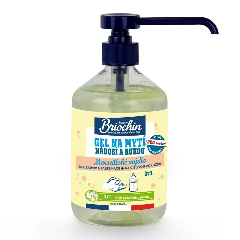 Gél Briochin na riad a ruky 2v1, marseillské mydlo, 500 ml