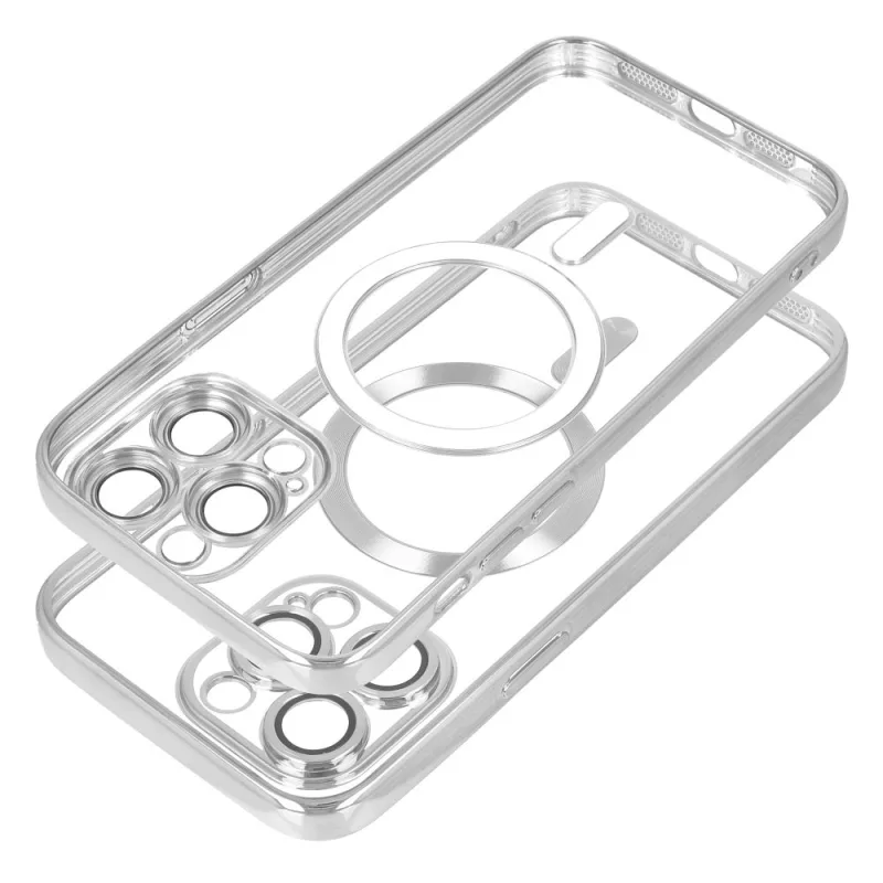 Puzdro MagSafe pre Apple iPhone 15 Plus, Strieborné