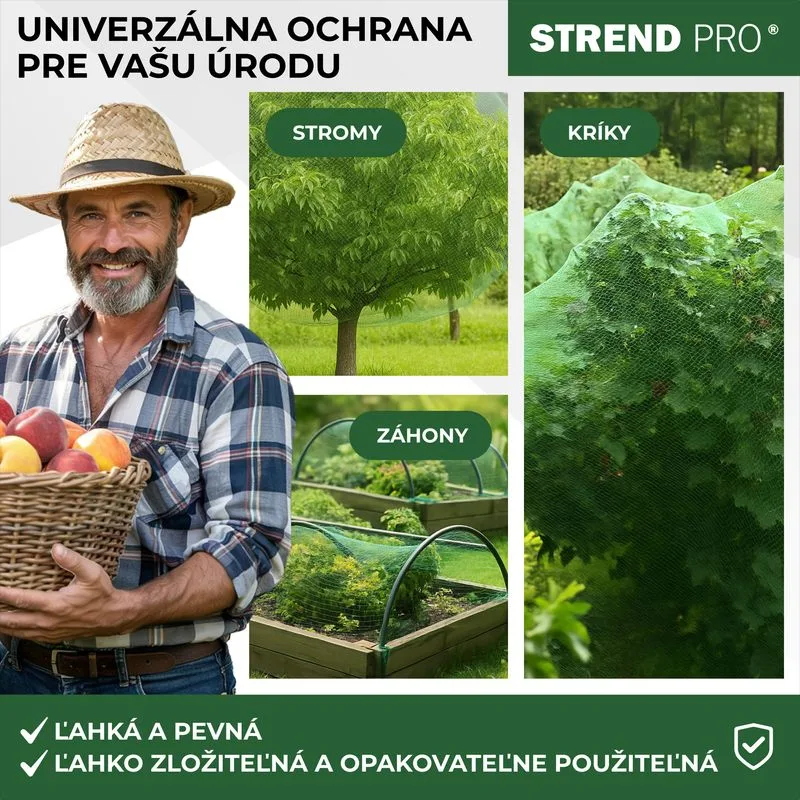 Sieť proti vtákom A1205, 8x8 m, oko 25 mm, PE