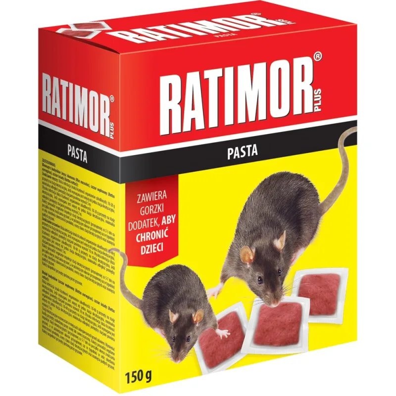 Návnada na myši a potkany RATIMOR Bromadiolon – mäkká, 150 g