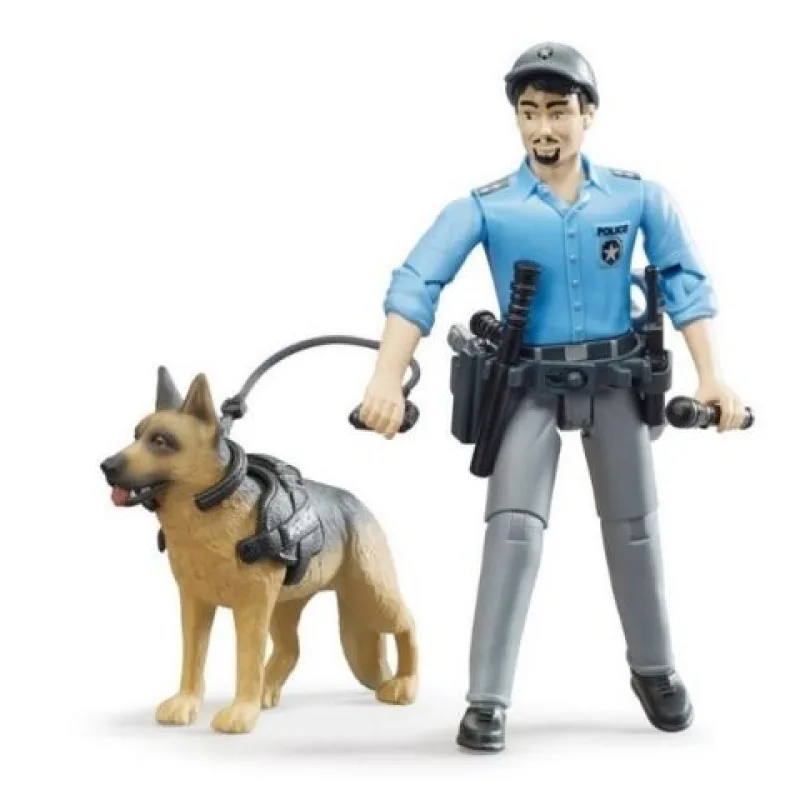 Bruder 62150 BWORLD Policajt so psom