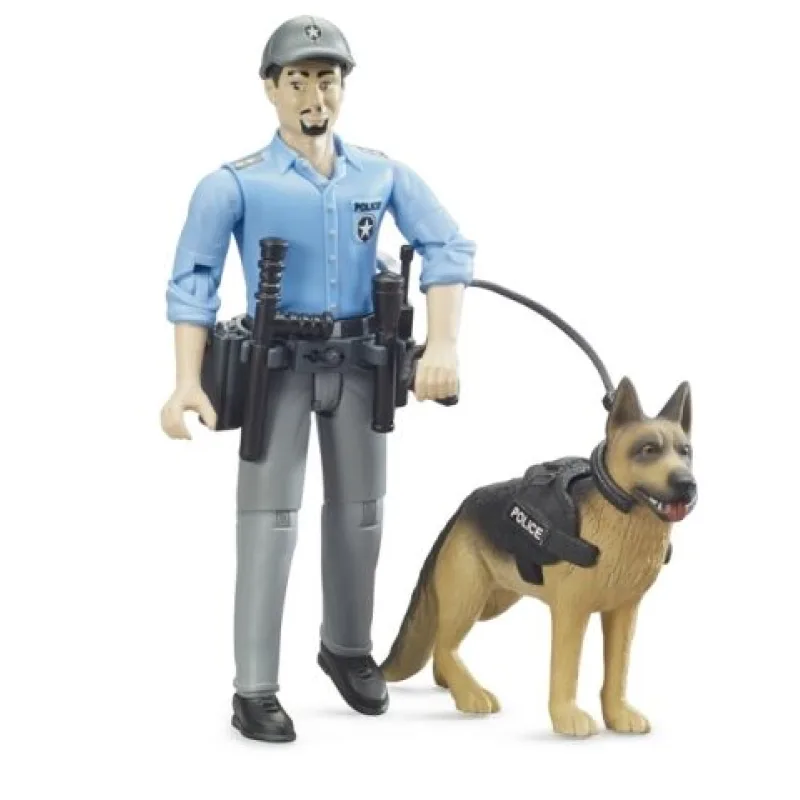 Bruder 62150 BWORLD Policajt so psom