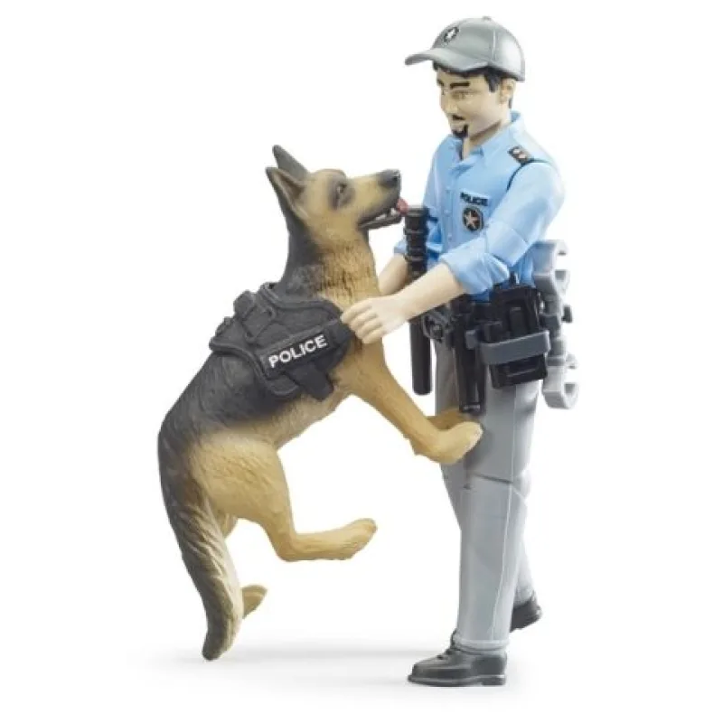 Bruder 62150 BWORLD Policajt so psom