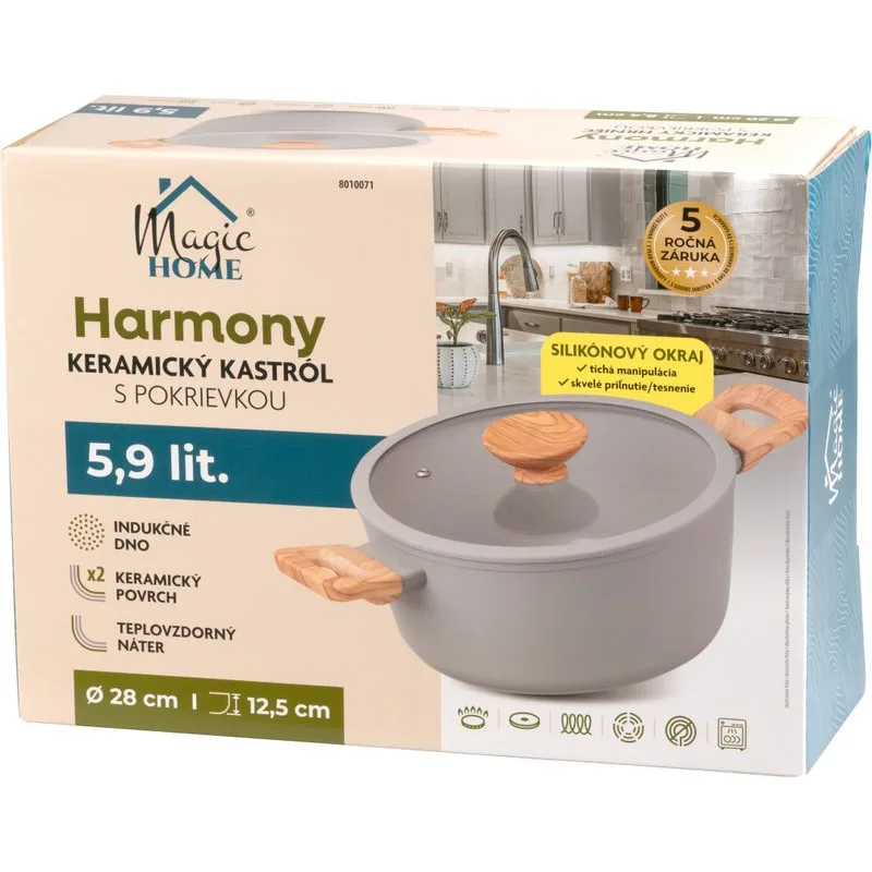 Kastról MagicHome Harmony 5,9 l, so sklenenou pokrievkou, 28 cm