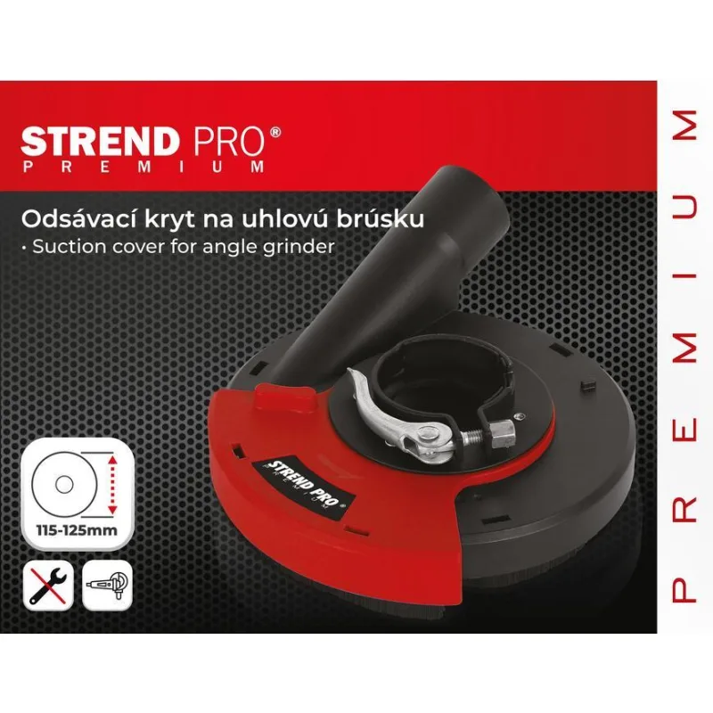 Odsávací kryt na uhlovú brúsku 115/125 mm Strend Pro DP128