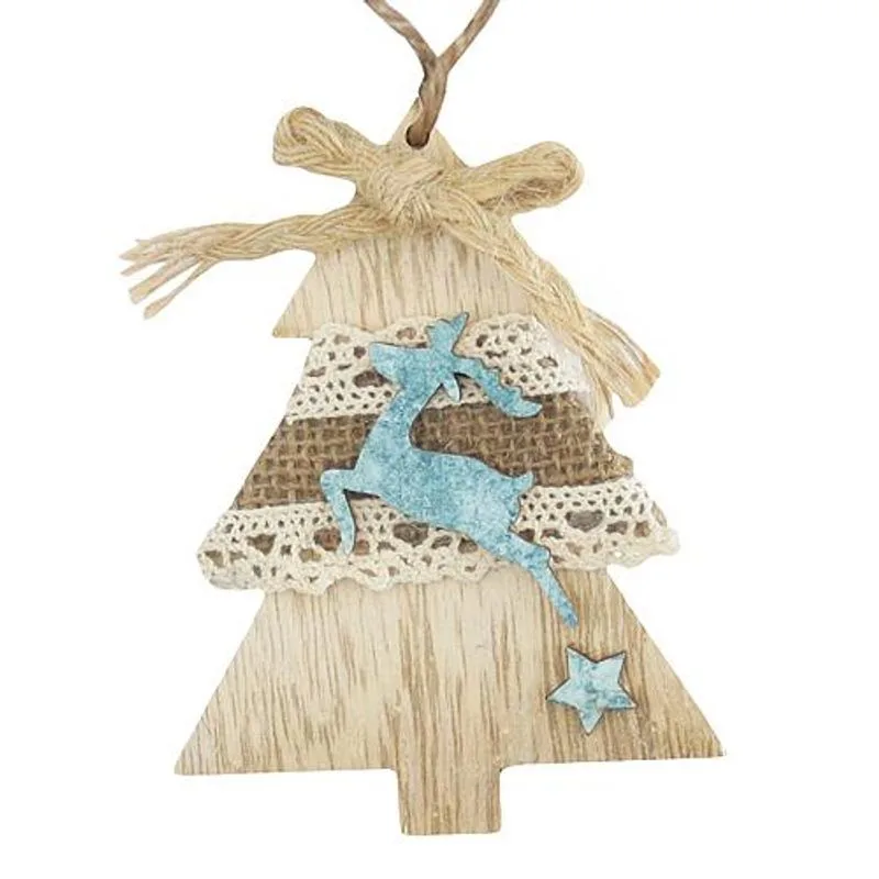 Vianočné ozdoby na stromček, závesný Stromček, balenie 5 ks, 10 cm