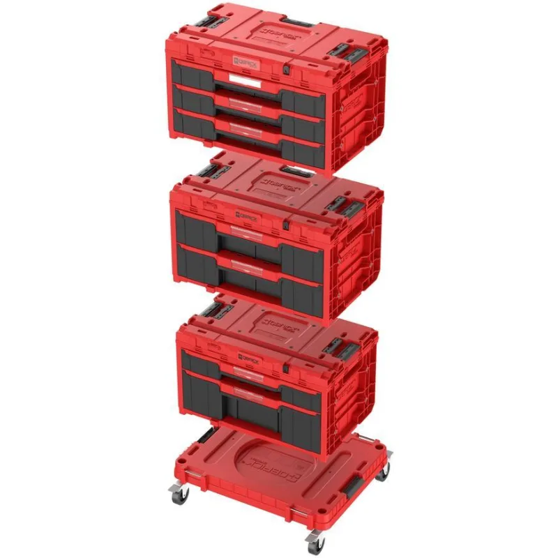 Box QBRICK System ONE Workshop Red - Cart, 3x Toolbox, 4 dielna sada boxov na náradie