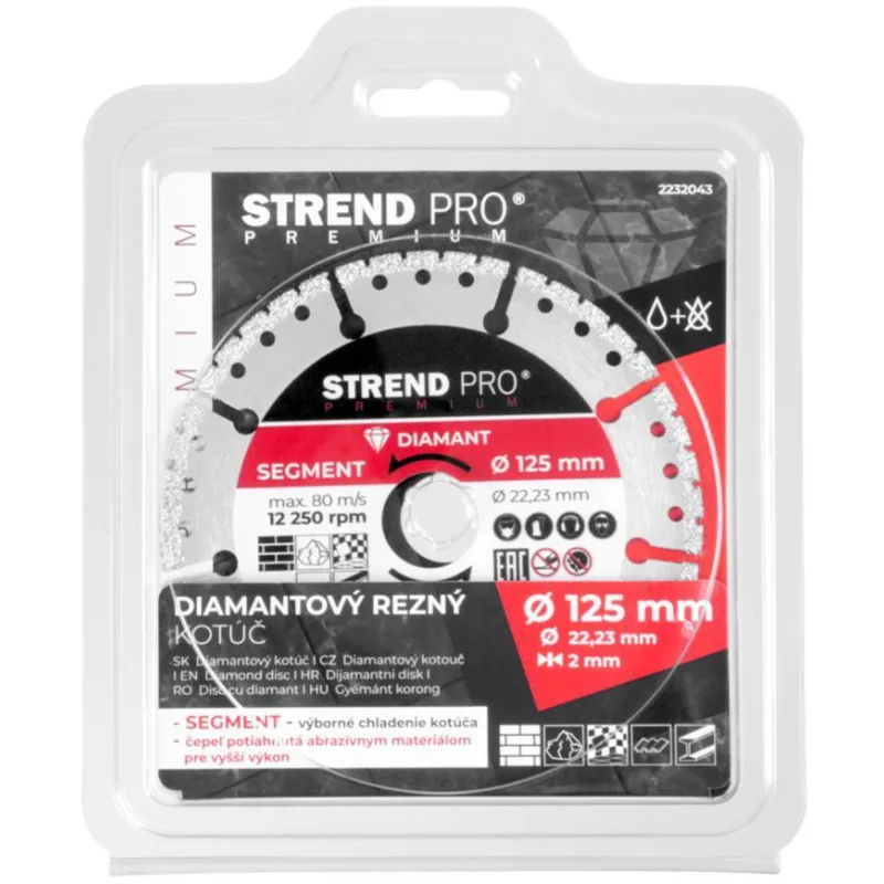 Diamantový kotúč Strend Pro Premium, Vacuum Brazed, 125 mm, rezný