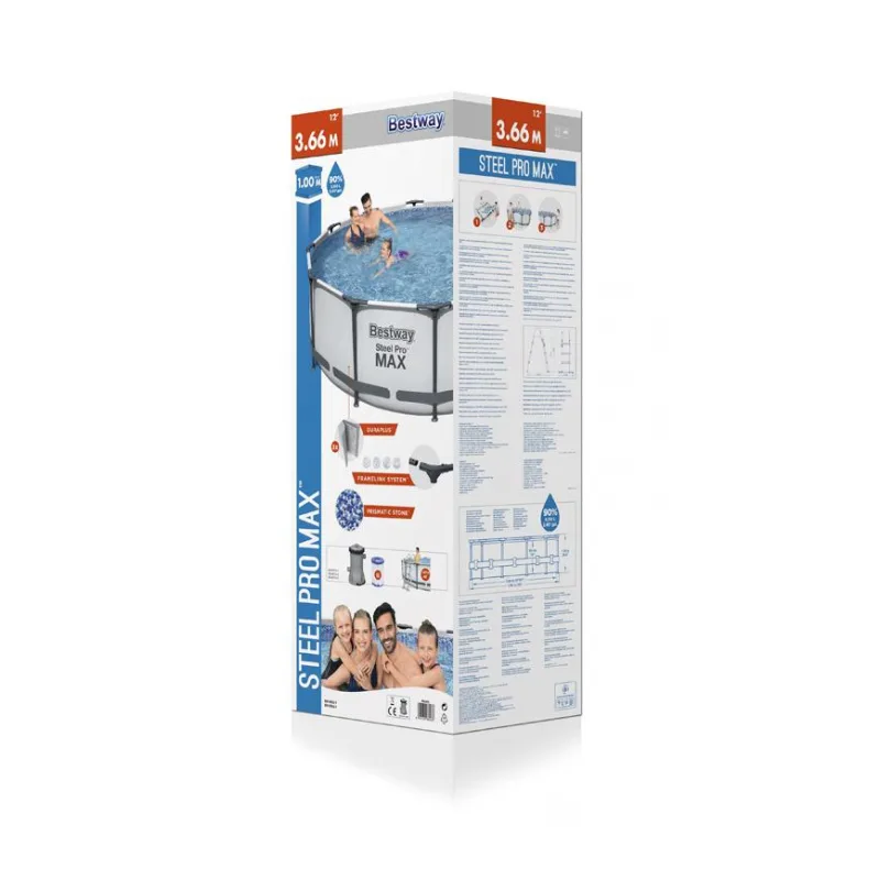 Bestway 56418 Steel Pro Max 366x100 cm, bazén s filtráciou