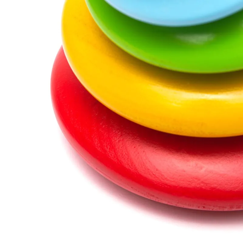 Bigjigs Toys Nasadzovanie okruhliakov, farebné