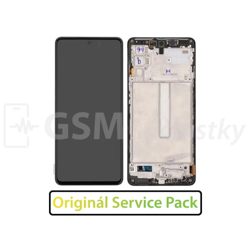 Samsung M526 Galaxy M52 - LCD displej + Dotykové sklo a Rám Originál Farba: Čierna