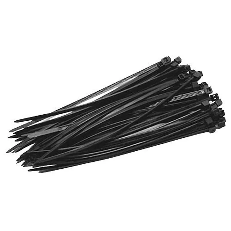 Sťahovacie pásky 300x4,8 mm, 50 ks, čierna, nylon