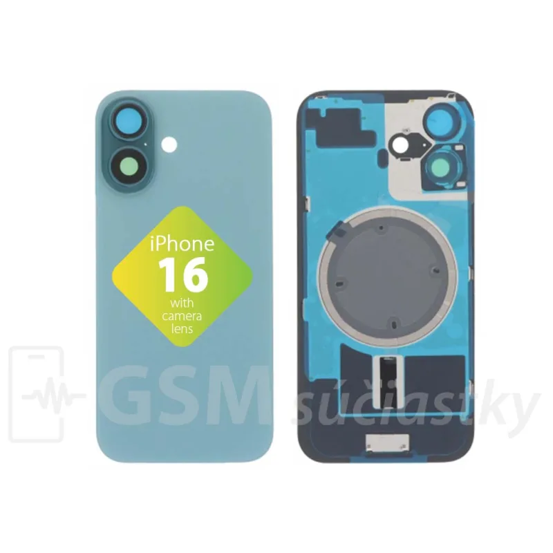 iPhone 16 - Zadné sklo housingu Teal