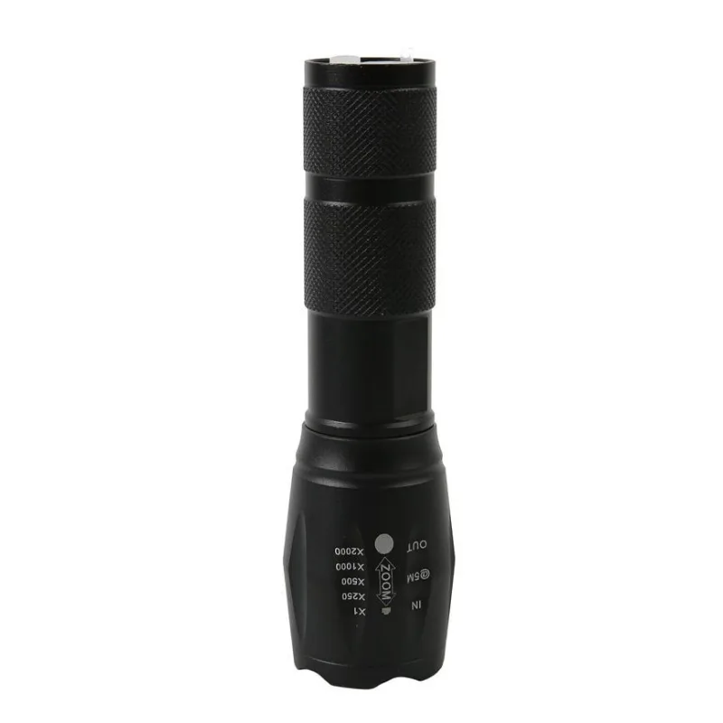 Svietidlo Flashlight FL001, T6 150 lm, Alu, 2200mAh, power bank, Zoom, USB nabíjanie