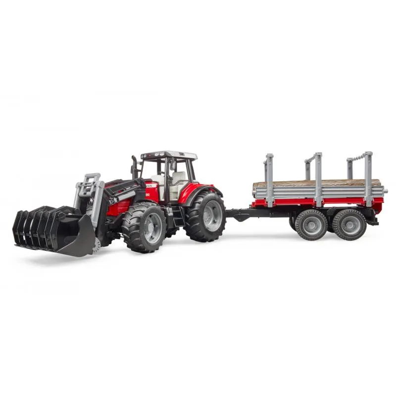 Bruder 2046 Traktor Massey Ferguson s vlekom