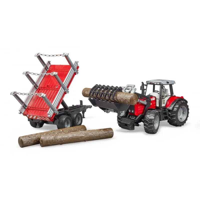 Bruder 2046 Traktor Massey Ferguson s vlekom