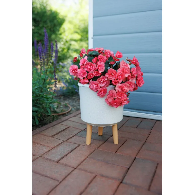 Kvetináč Strend Pro, White Weath Finish, 24,5×24,5×31 cm