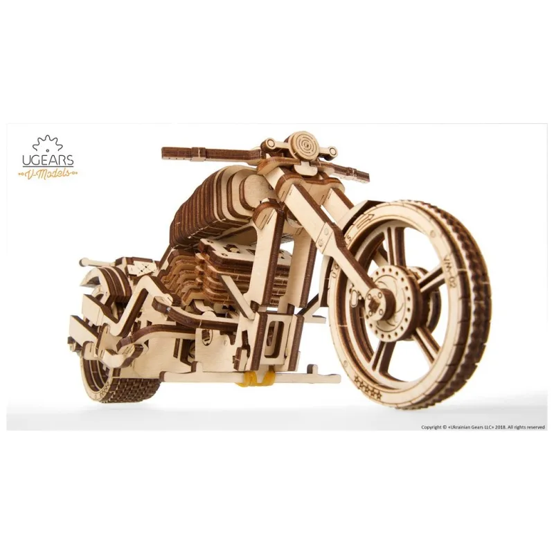 Ugears 3D mechanické puzzle - VM-02 Motorka 189 ks