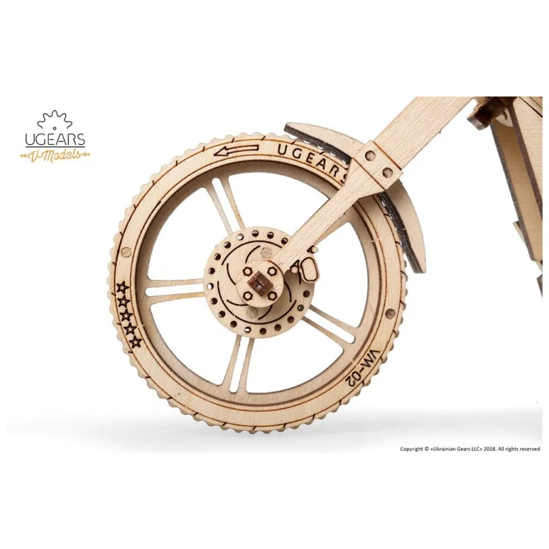 Ugears 3D mechanické puzzle - VM-02 Motorka 189 ks