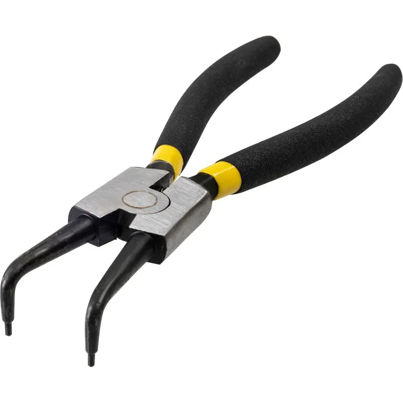Ohnuté kliešte na poistné krúžky Strend Pro P0182D, 180 mm