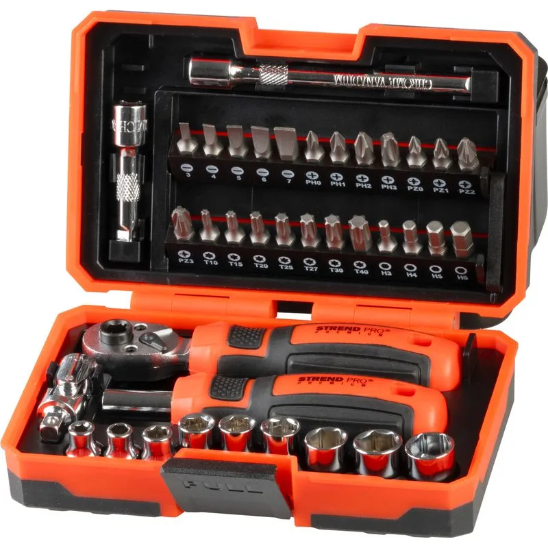 Sada skrutkovačov Premium, 38 dielna, torx + ploché + Phillips