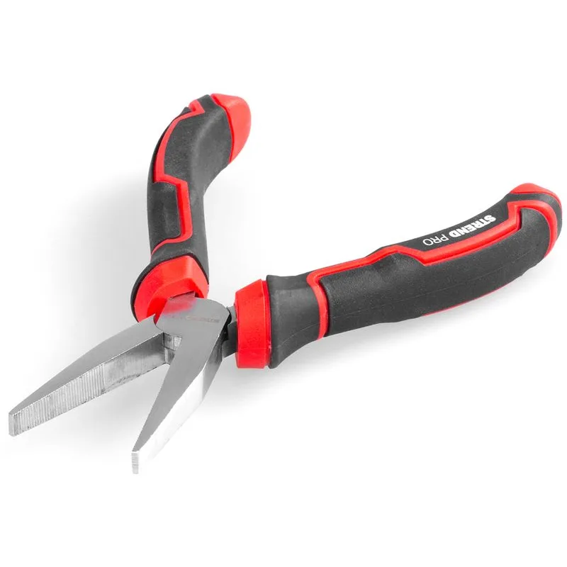 Kliešte Strend Pro Premium ComfortGrip DL414, 160 mm, s plochým nosom