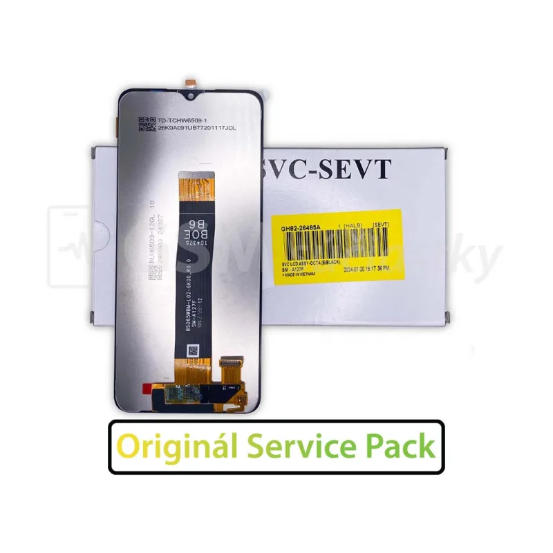 LCD Displej + Dotykové sklo Samsung Galaxy A12 - originál LCD Displej + Dotykové sklo + Rám Samsung Galaxy A12 - originál