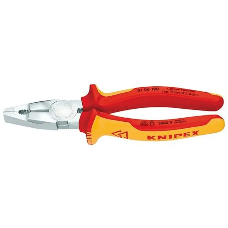 Kliešte KNIPEX 01 06 190, kombinované, CrV, VDE 1000V