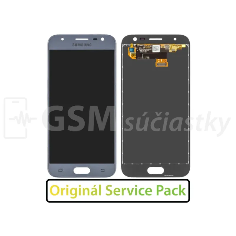 Samsung J330F Galaxy J3 2017 - LCD displej + Dotykové sklo Originál Farba: Strieborná