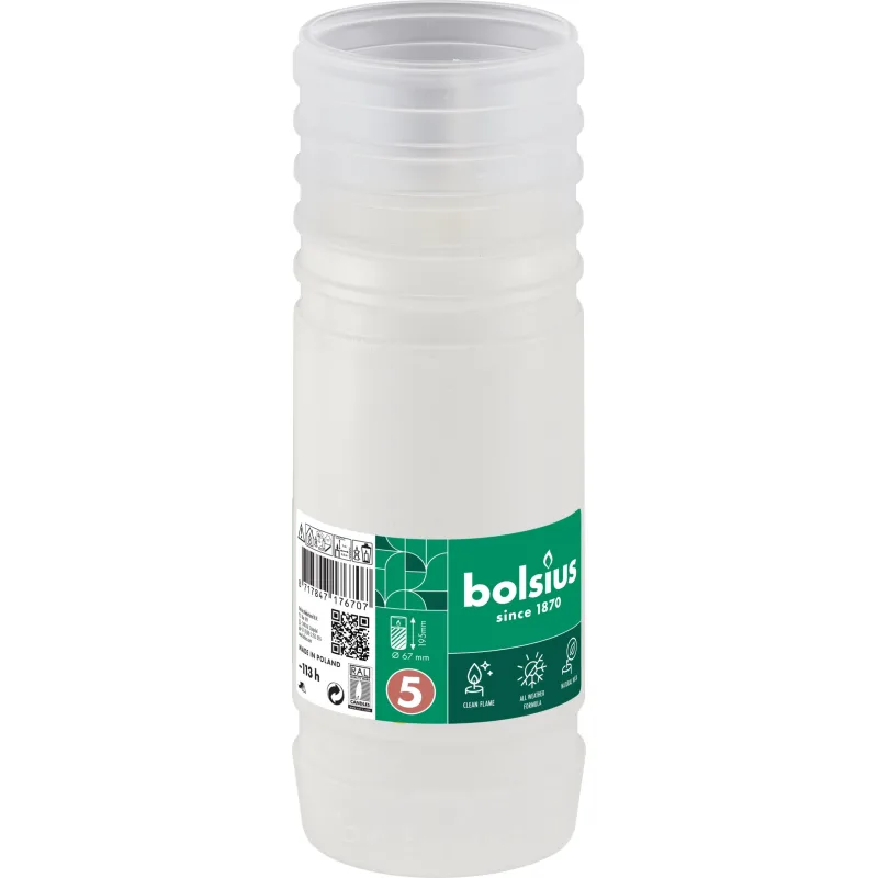 Náplň do kahanca Bolsius Gravelight RP5, 113 h, 67x195 mm, parafín