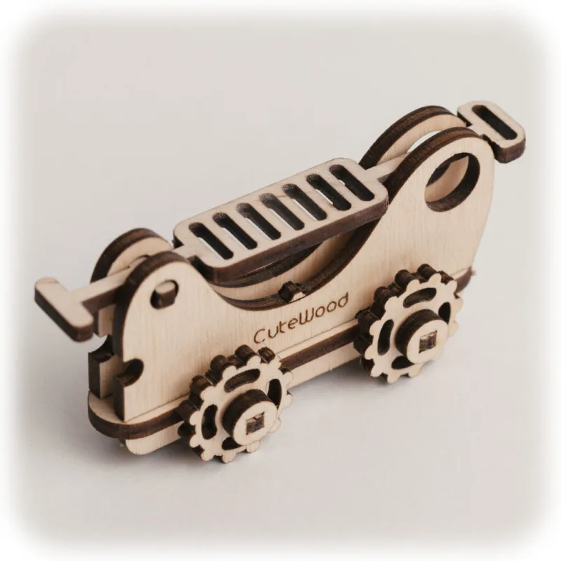 Drevené 3D puzzle Hasičský voz