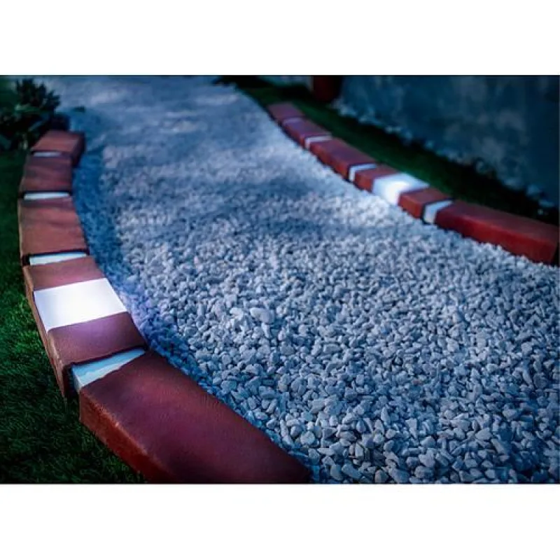 Plastový obrubník GE089, 20x9x4 cm, Solar LED, 10 ks