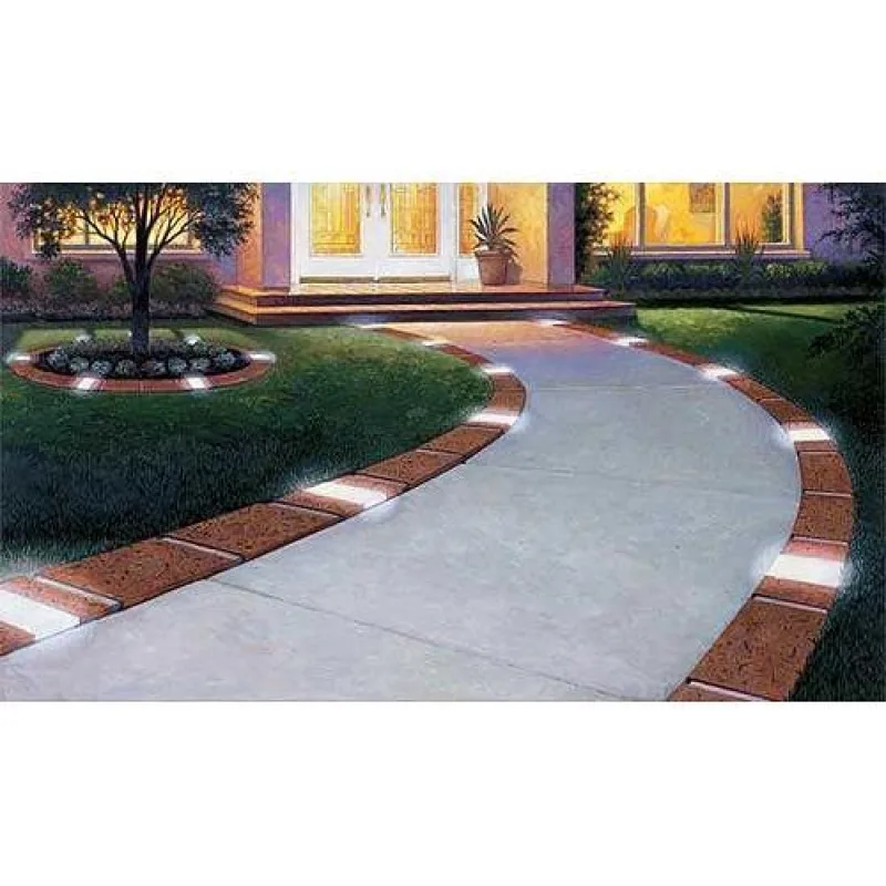 Plastový obrubník GE089, 20x9x4 cm, Solar LED, 10 ks