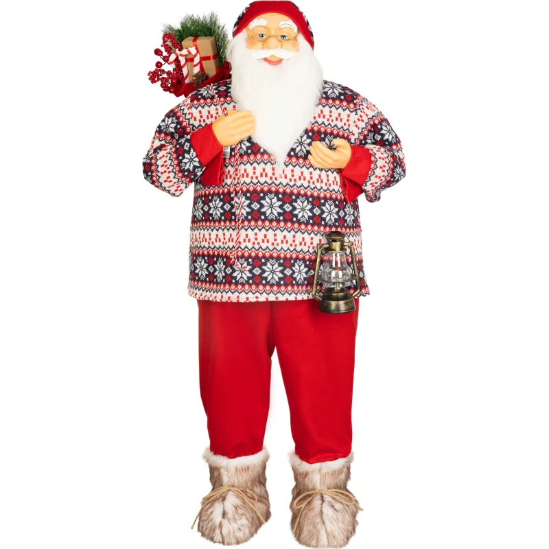 Vianočná dekorácia Santa, so svetrom, 120 cm