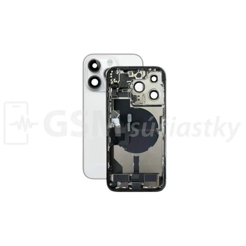 iPhone 14 Pro - Zadný Housing s Malými Dielmi - Biely