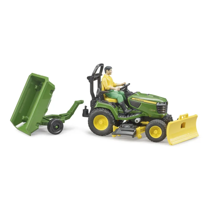Bruder 62104 Bworld traktor John Deere s prívesom a záhradníkom