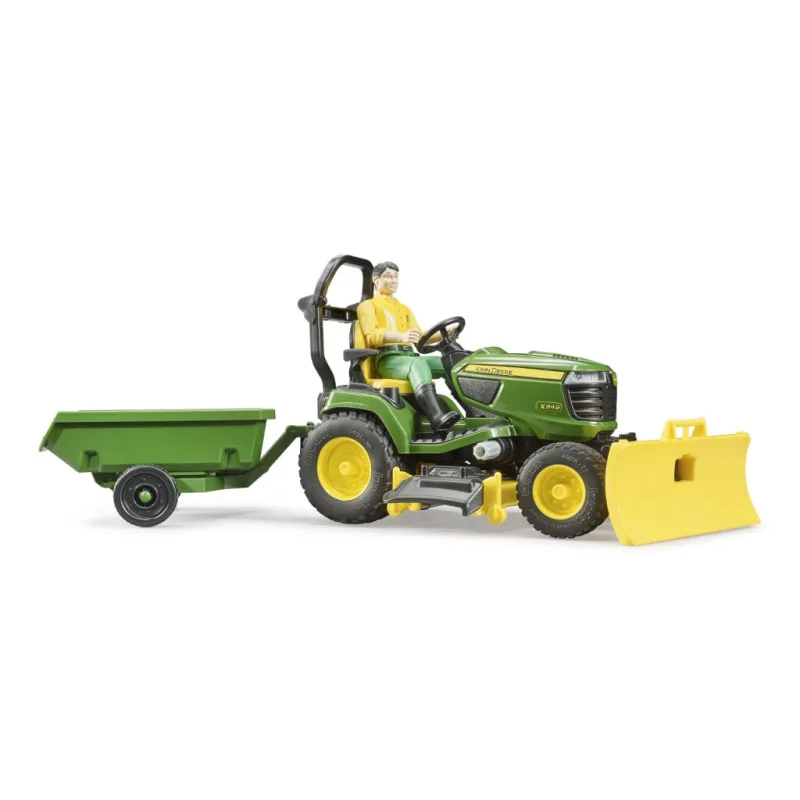 Bruder 62104 Bworld traktor John Deere s prívesom a záhradníkom