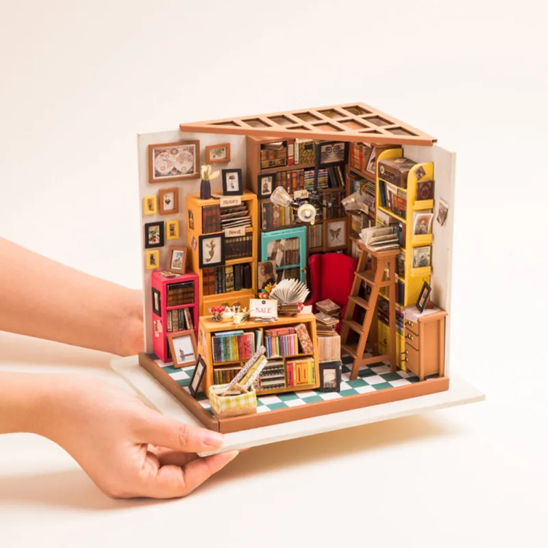 RoboTime Drevené 3D puzzle Miniatúra Knižnica DG102