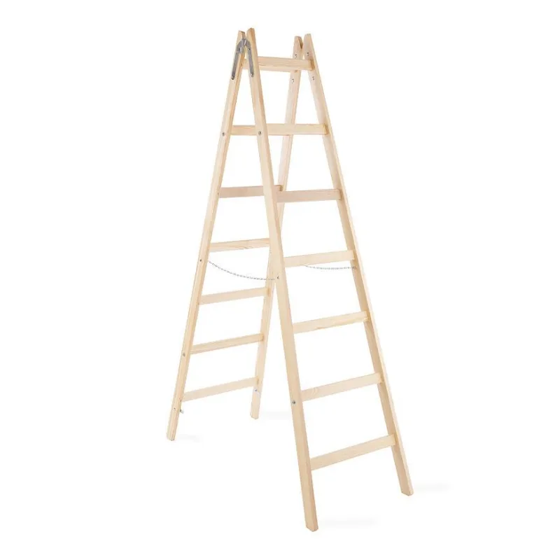 Drevený rebrík Strend Pro, 2x7 priečky, 2,26 m, 150 kg