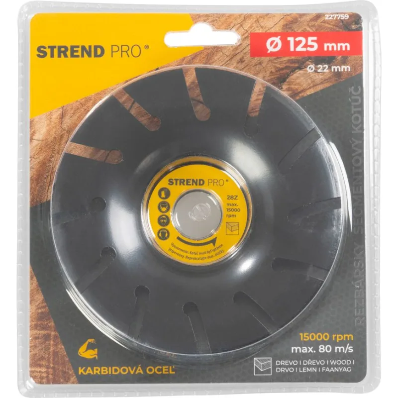 Kotúč Strend Pro, rašpľový, 125 mm, na drevo, do uhlovej brúsky