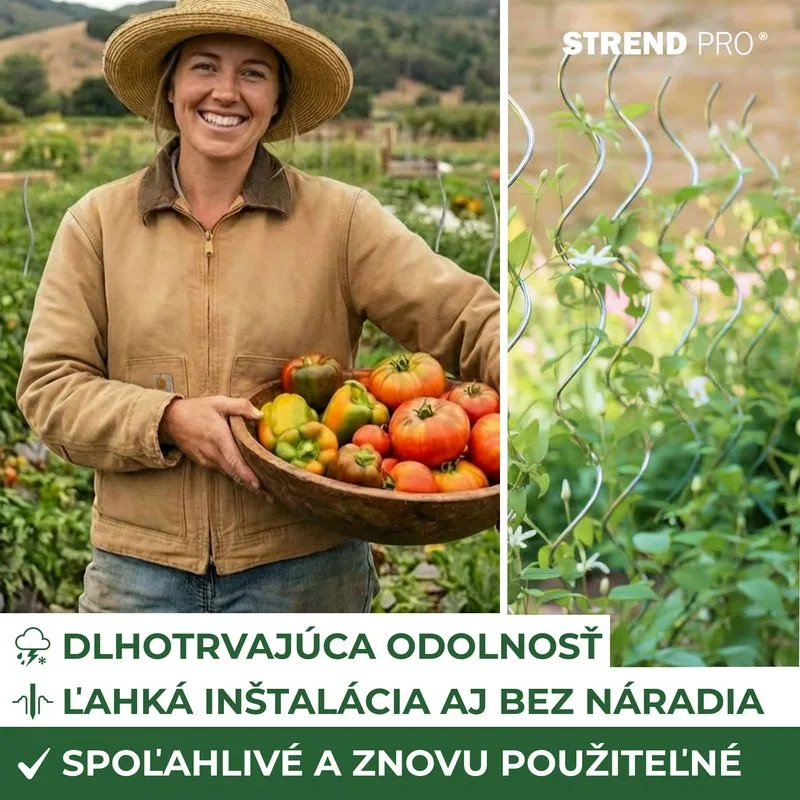 Tyč k paradajkám GS1 1800/6,5 mm – špirálová, Zn