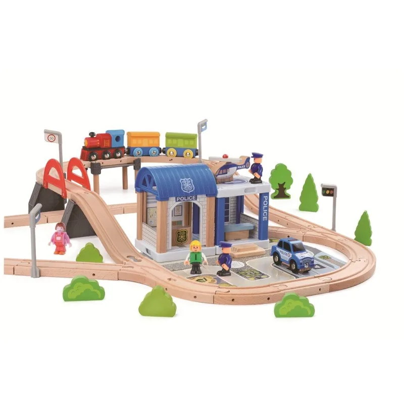 2Kids Toys Vláčikodráha Mesto a Dedina 200 dielov