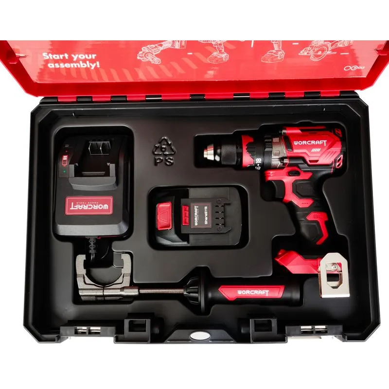 Set Worcraft XCUBE004 Toolbox, skrutkovač, 1x 4.0 Ah akumulátor, 1x nabíjačka