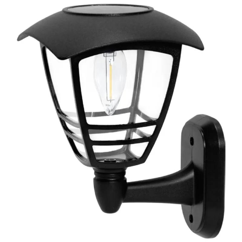 Solárna lampa na stenu/plot – 15x15x21 cm, teplé svetlo