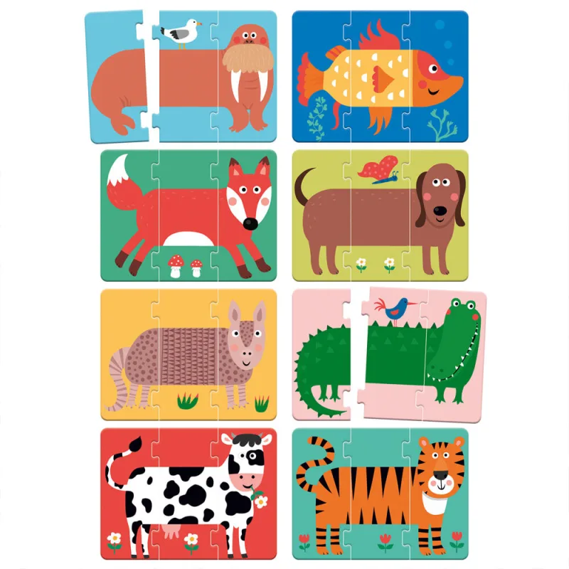 Puzzle Mix & Match Zvieratká
